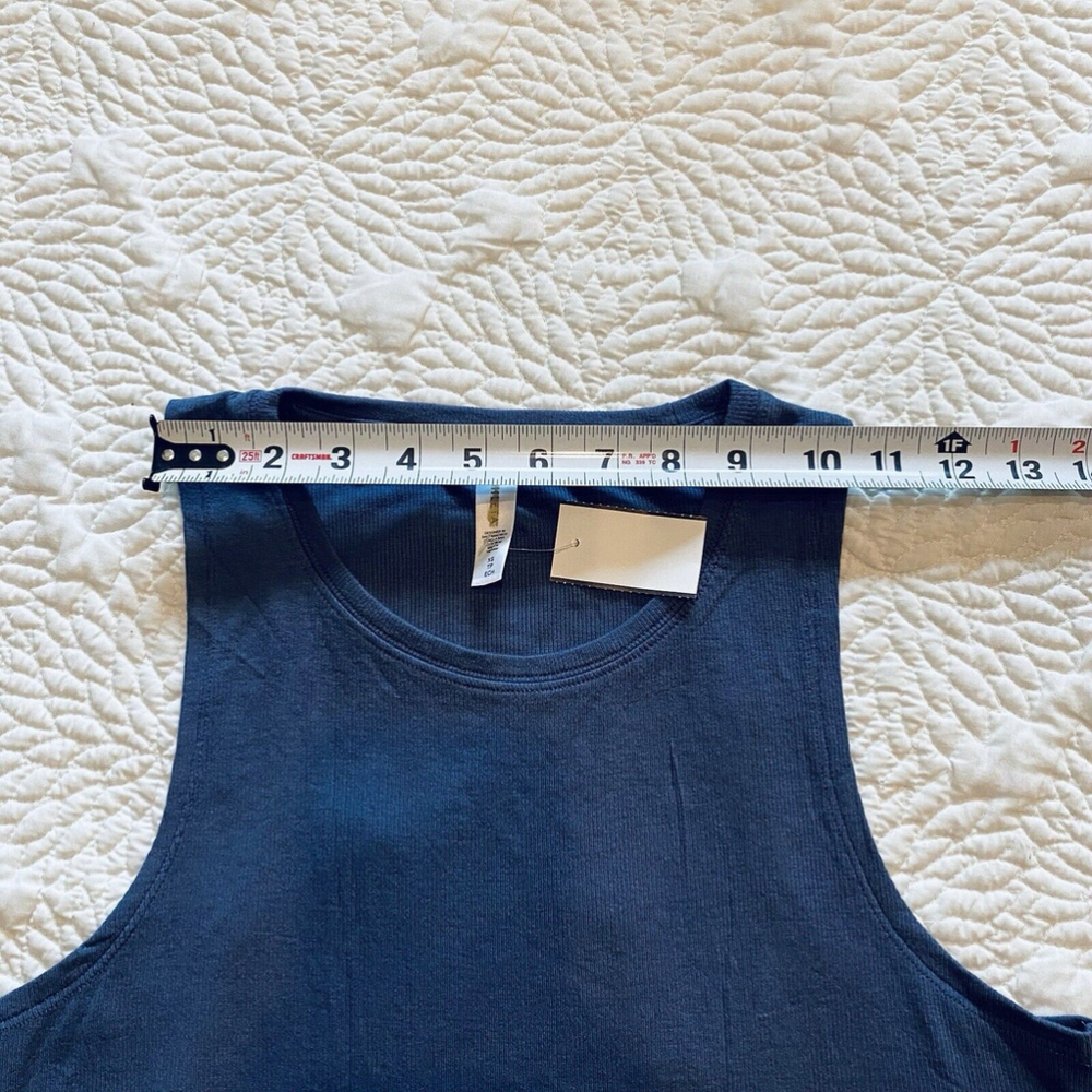 ATHLETA🥇 Well Rested Rib Sleep Tank Top Blue Size S - Picture 10 of 13